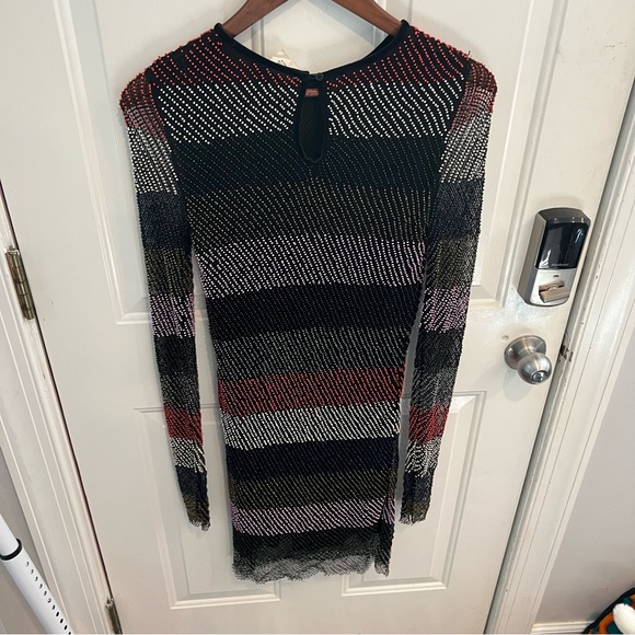 RUNWAY H&M STUDIO Beaded Paris Fashion Week Dress Long Sleeve Mini - Picture 5 of 9